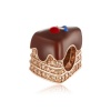Cosmic 925 Silver Charm - Chocolate Cake Slice - For Charm Bracelet Photo