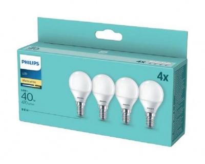 Philips Lighting LED Light Bulb Frosted Globe Warm White