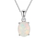 Classic Elegant Opal Necklace in Sterling silver Photo