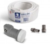 Single Satellite / DSTV LNB Replacement Kit. Includes cable and connectors Photo