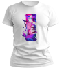 PepperSt Men's White T-Shirt - Purple Observation Photo