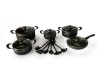 Amel Non Stick Casserole pots and Fry Pan with Utensils Combo 16 pieces set Photo