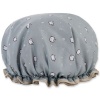 Dewy - Shower Cap - Bath Hat - Double Lined Large - Blue Cat Cartoon Photo