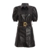 Quiz Ladies Black Faux Leather Bodycon Dress - Black Photo