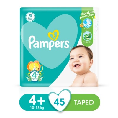 Pampers Baby Dry Size 4 45 Nappies Lotion with Aloe