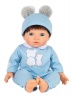 Tiny Treasures Tiny Treasurers-Baby Brunette Doll In Bear Pom Pom Outfit Photo