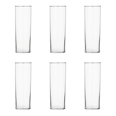 Traditional Tall Highball Drinking Glasses 340ml 6 Pack