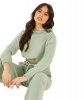 Quiz Ladies Cropped Hoodie - Sage Photo