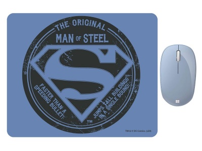 Photo of Microsoft Bluetooth Mouse Pastel Blue with Superman Mouse Mat