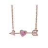 CDE 925 Sterling Silver Cupid Rose Gold Necklace With Swarovski Crystals Photo