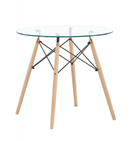 Replica Charles Eames Glass Dining Table 80cm
