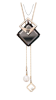 YALLI - Geometric Square Pendant and Tassels Necklace Photo