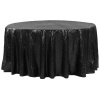 Round Sequin Tablecloth Black - 10 Seater Photo