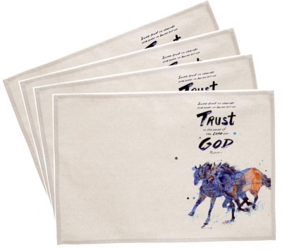 Photo of PepperSt Placemat Set - Psalm 20:7 | Some Trust in Chariots...