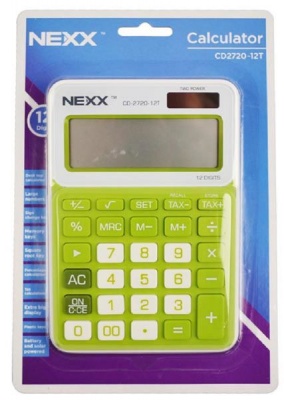 Photo of NEXX CD2720 Green 12 Digit Desktop Calculator.