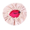 Kiddies Cream and Pink Adjustable and Reversible Duchess Satin Bonnet Photo