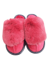 Warm Comfortable Room Fluffy Slippers Red