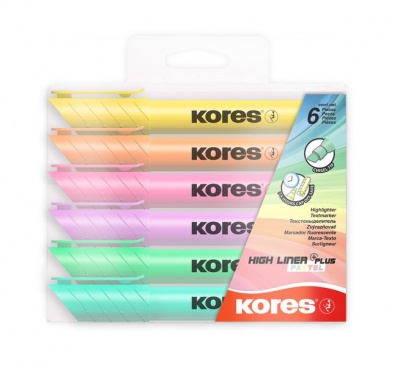 Photo of Kores Highliner PLUS Pastel Pack of 6