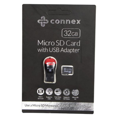 Photo of Connex 32GB MicroSD Memory Card with USB Adaptor
