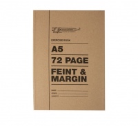 Exercise Book Feint Margin White Pages A5 72 Pages 20 Pack