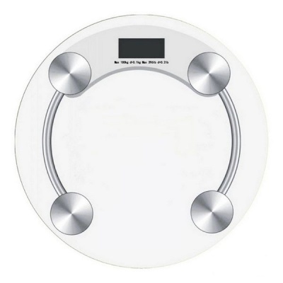 Photo of Round Tempered Glass Weighing Scales Led Digital Display 180KG Max
