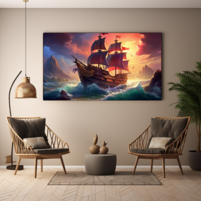 Canvas Wall Art Daring Pirate Adventure BK0024
