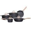 HouzeComfort 9 piecess Die Cast Aluminium Non-Stick Cookware Pots and Pans Set Photo