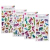 Bulk Pack x 6 Sticker Embossed Foil Glitter Unicorn/Flamingo Photo