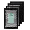Black A4 Wooden Picture Frames for Photo & Certificate - 4 Pack Photo