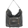 Blackcherry Women's Double Compartment Panel Hobo - Black Photo