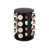 Optic Stainless Steel Rotating Spice Rack 16 Piece - Black & Gold Photo