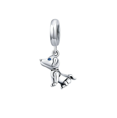 Photo of Lucid 925 Silver Charm - Little Dog Pendant - For Charm Bracelet