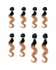 Body Wave 8 piecesS Human Blend Hair weaves package 8'10'12#T1/30 Photo