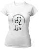 PepperSt Ladies White T-Shirt - Leo Symbol Photo