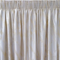 Matoc Designs Readymade Curtain Taped Allure Cream Lined Curtain