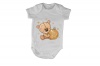 BuyAbility Glitter Christmas Teddy & Bauble - Short Sleeve - Baby Grow Photo