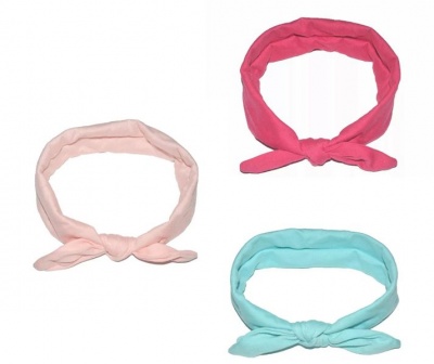 Photo of Baby Headbands Cotton Bow Head Wrap - Light Pink Hot Pink & Mint