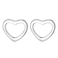 Earrings925 Sterling Silver Stud Hollowed Small Heart Earrings