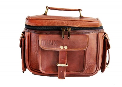 Photo of Minx Genuine Buffalo Leather Bag with Divider and Strap Digital Camera
