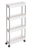 Multifunctional Kitchen Bathroom Storage Slim Rack Cart Trolley with Wheels Photo