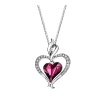 Swarovski Crystal Heart in a Heart Necklace by Zana Jewels Photo