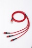 Polaroid 3in1 Charging Cable - Black & Red Photo