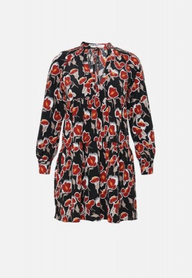 Womens Glamorous Petite floral tunic black rust