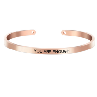 You are Enough Motivational Bracelet Rose Gold