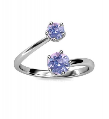 Photo of Crystalize 925 Silver June Birthstone Ring with Swarovski Crystals