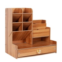 Tentech Wooden Desk Organizer Multi Functional