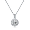 Exquisite Halo 1.00ct Moissanite Pendant Photo