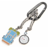 Troika Keyring Carabiner with Rope Compass and Backpack Charms RUCKSACK