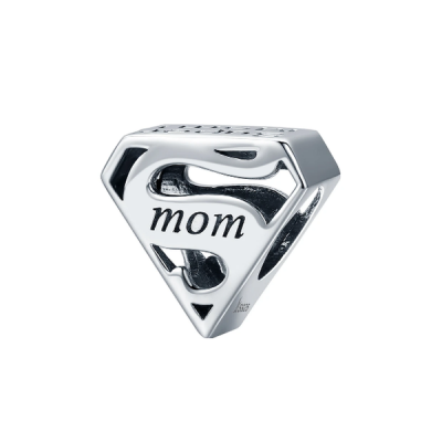 Photo of Lucid 925 Silver Charm - Super Mom Mother Gift Pendant - For Charm Bracelet