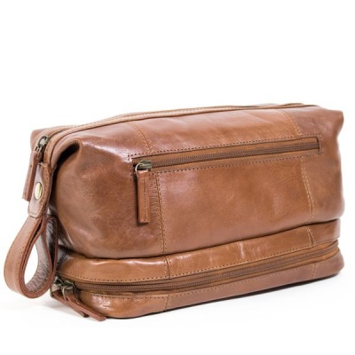 Photo of Bag Addict NUVO Genuine Leather Wetpack-02 Toiletry Bag - Tan